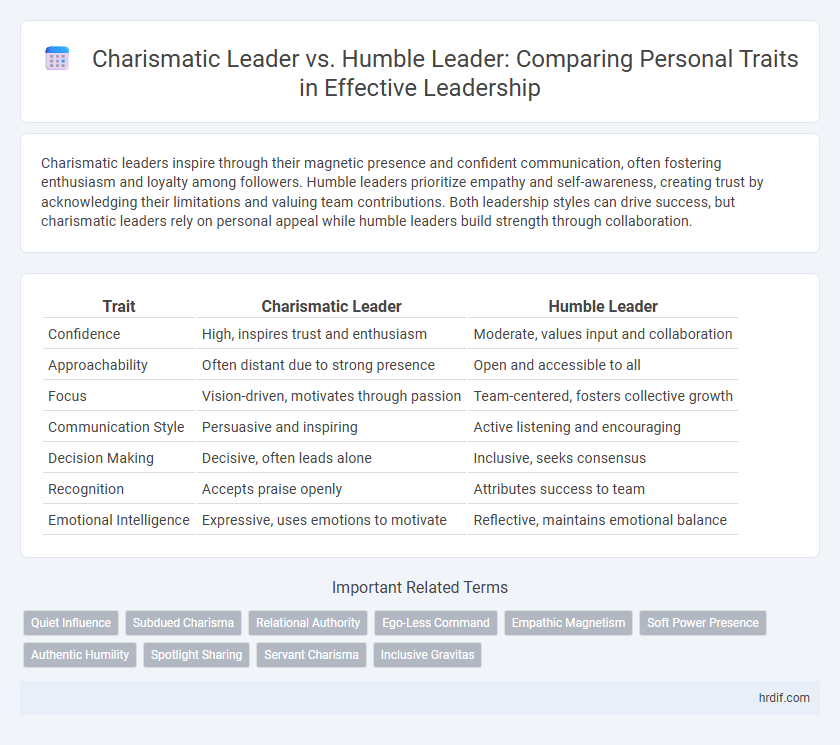 Charismatic Leader vs. Humble Leader: Comparing Personal Traits in Effective Leadership