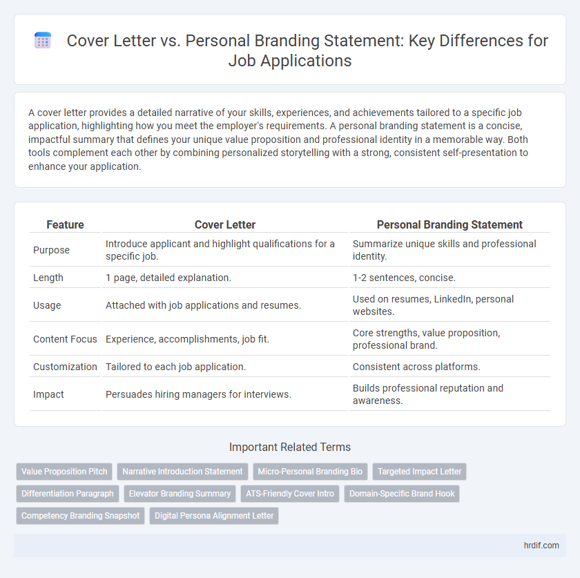 Cover Letter vs. Personal Branding Statement: Key Differences for Job Applications