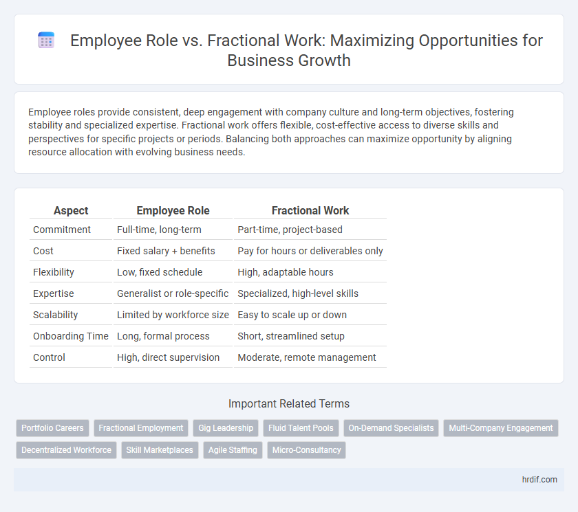 Employee Role vs. Fractional Work: Maximizing Opportunities for Business Growth