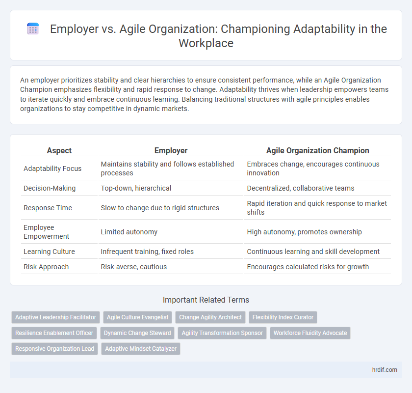 Employer vs. Agile Organization: Championing Adaptability in the Workplace