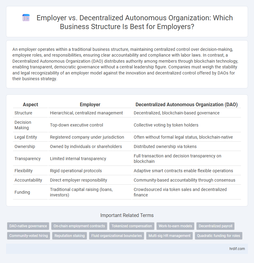 Employer vs. Decentralized Autonomous Organization: Which Business Structure Is Best for Employers?