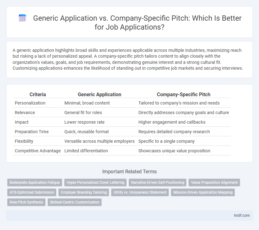 Generic Application vs. Company-Specific Pitch: Which Is Better for Job Applications?