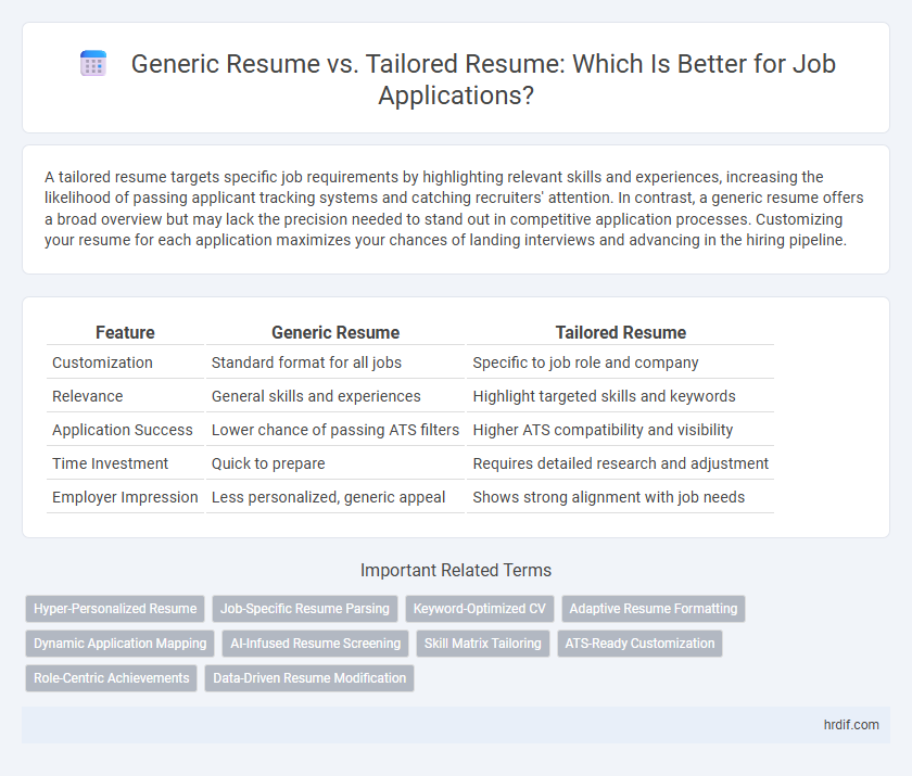 Generic Resume vs. Tailored Resume: Which Is Better for Job Applications?