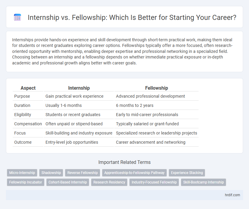 Internship vs. Fellowship: Which Is Better for Starting Your Career?