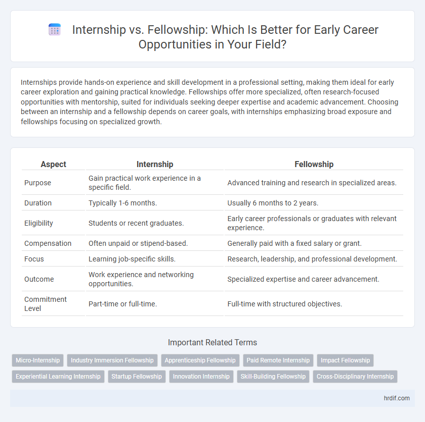 Internship vs. Fellowship: Which Is Better for Early Career Opportunities in Your Field?