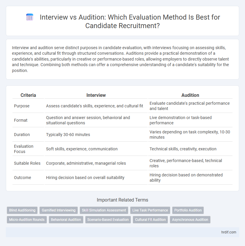 Interview vs Audition: Which Evaluation Method Is Best for Candidate Recruitment?