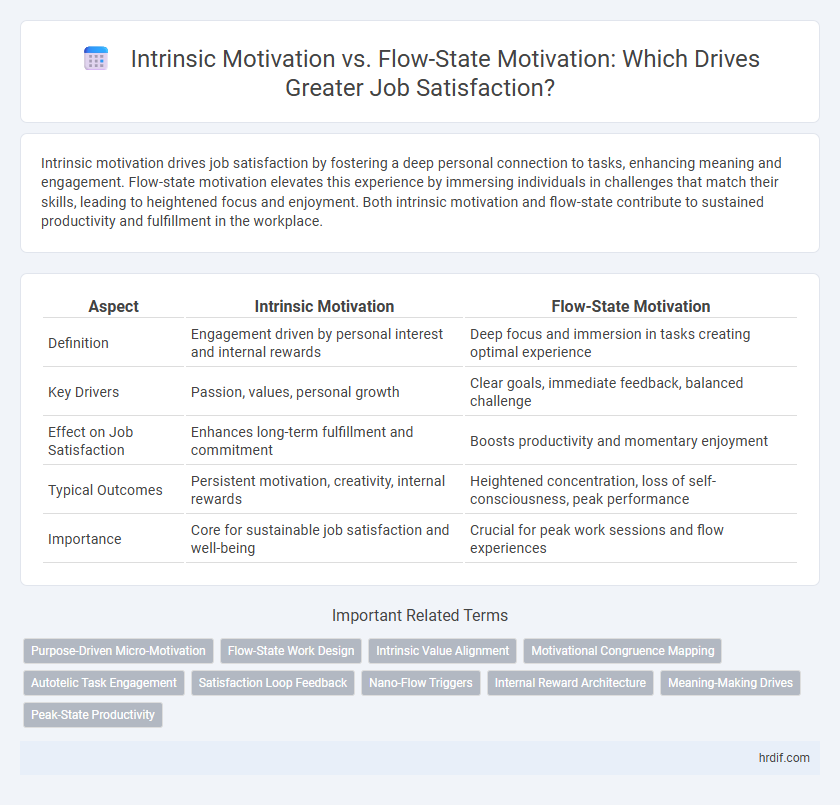 Intrinsic Motivation vs. Flow-State Motivation: Which Drives Greater Job Satisfaction?