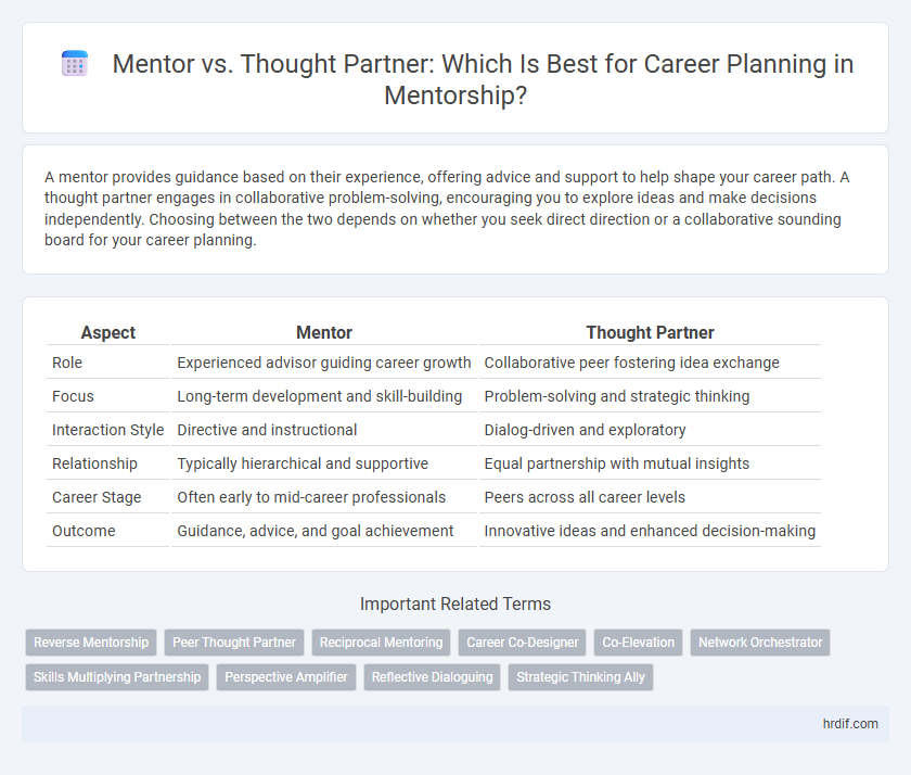 Mentor vs. Thought Partner: Which Is Best for Career Planning in Mentorship?