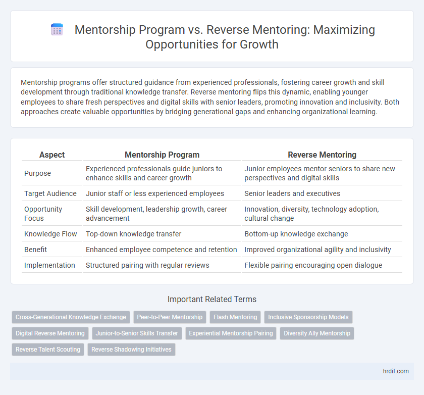 Mentorship Program vs. Reverse Mentoring: Maximizing Opportunities for Growth