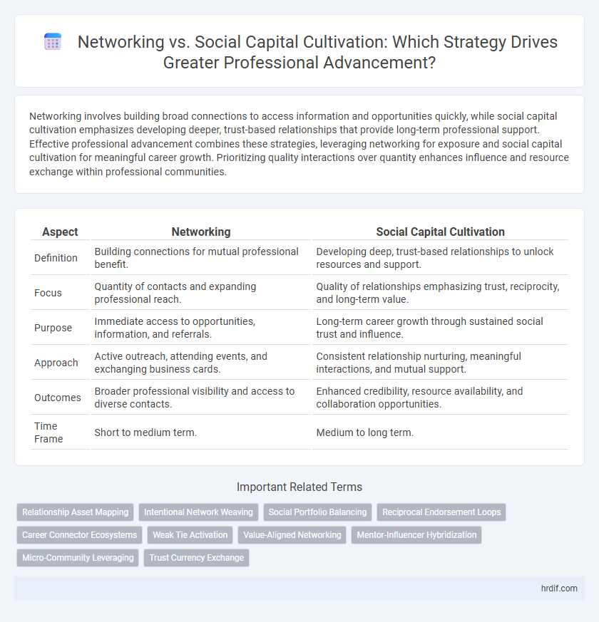 Networking vs. Social Capital Cultivation: Which Strategy Drives Greater Professional Advancement?