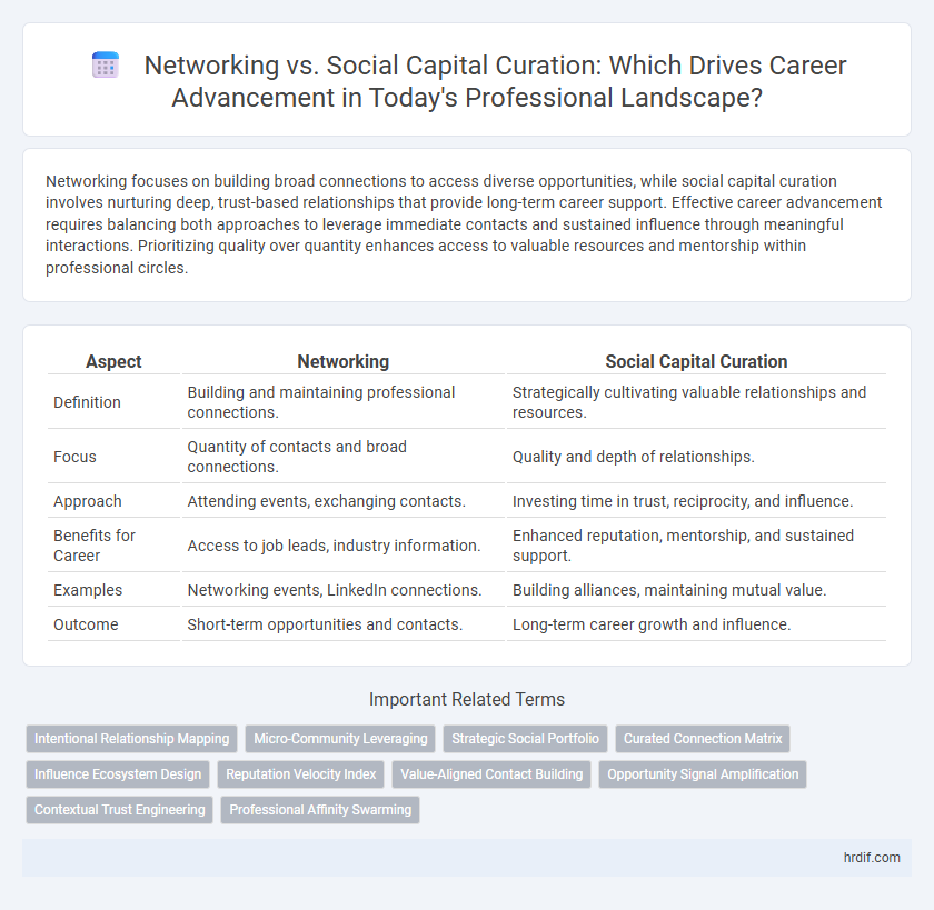Networking vs. Social Capital Curation: Which Drives Career Advancement in Today's Professional Landscape?