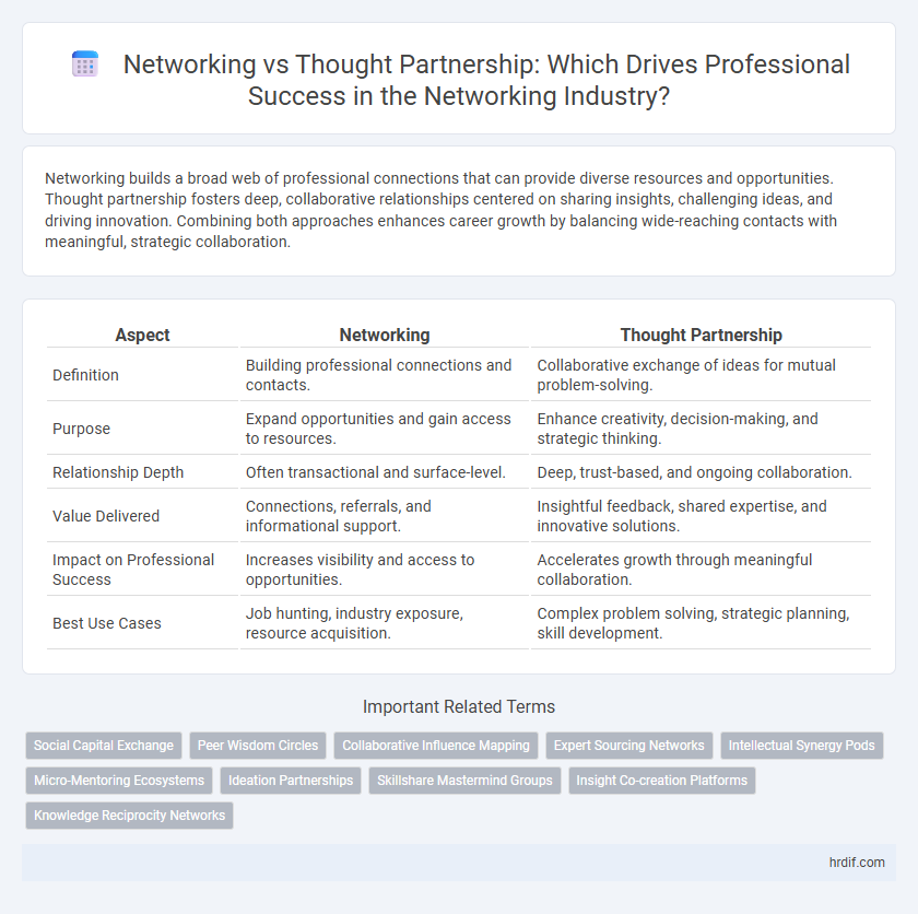 Networking vs Thought Partnership: Which Drives Professional Success in the Networking Industry?