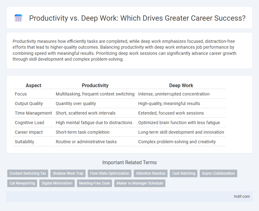 Productivity vs. Deep Work: Which Drives Greater Career Success?