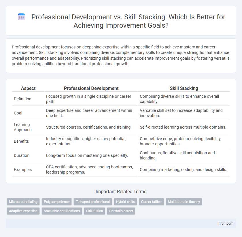 Professional Development vs. Skill Stacking: Which Is Better for Achieving Improvement Goals?