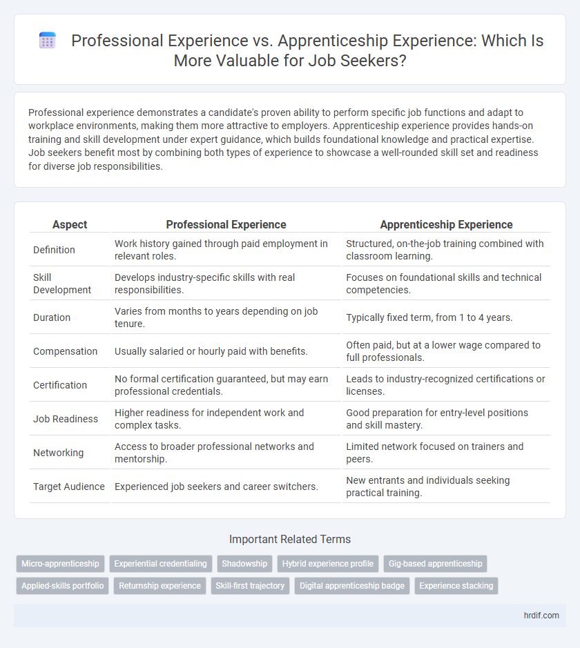 Professional Experience vs. Apprenticeship Experience: Which Is More Valuable for Job Seekers?