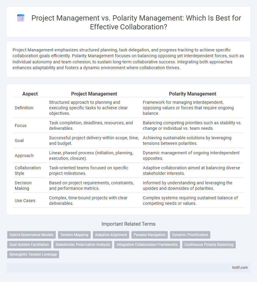 Project Management vs. Polarity Management: Which Is Best for Effective Collaboration?
