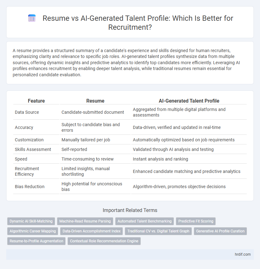Resume vs AI-Generated Talent Profile: Which Is Better for Recruitment?