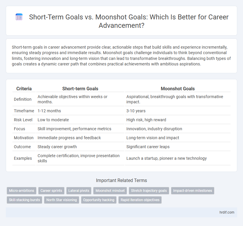 Short-Term Goals vs. Moonshot Goals: Which Is Better for Career Advancement?