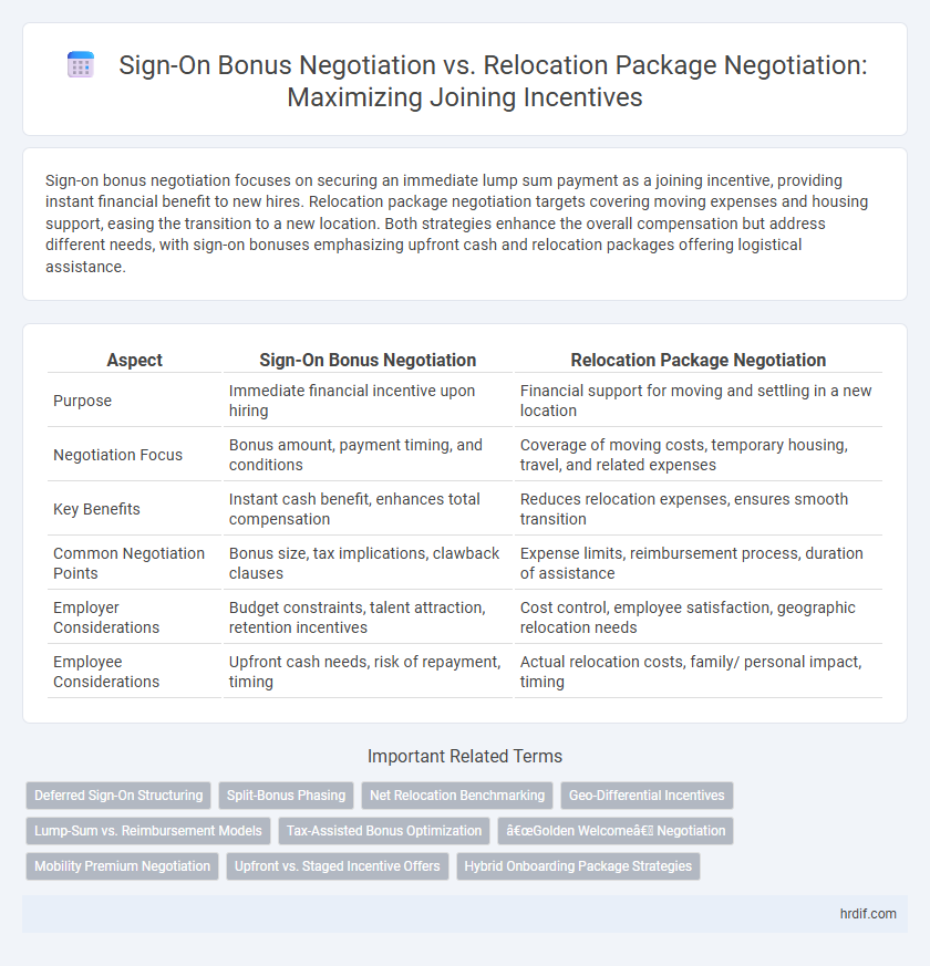 Sign-On Bonus Negotiation vs. Relocation Package Negotiation: Maximizing Joining Incentives