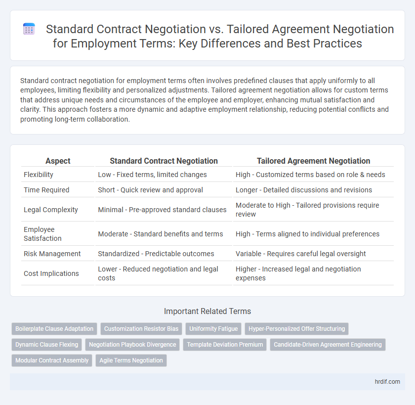 Standard Contract Negotiation vs. Tailored Agreement Negotiation for Employment Terms: Key Differences and Best Practices