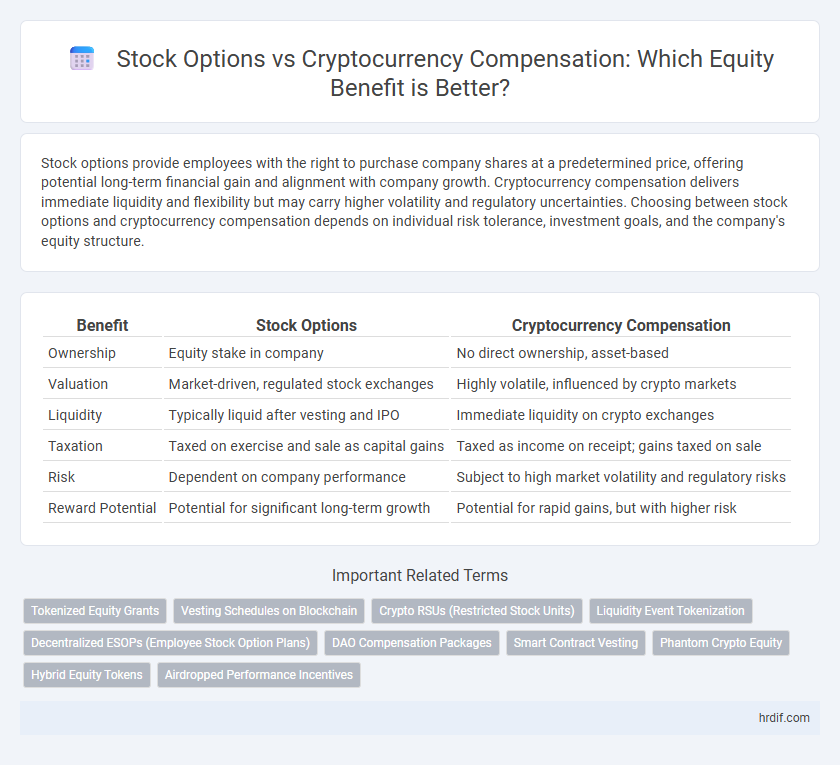 Stock Options vs Cryptocurrency Compensation: Which Equity Benefit is Better?