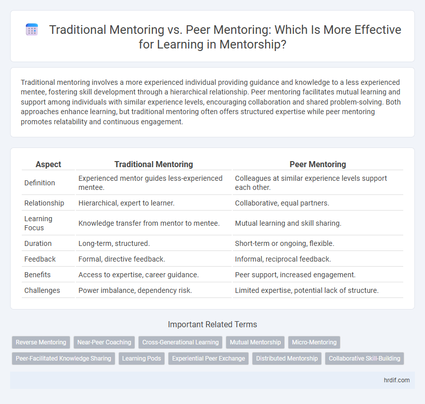 Traditional Mentoring vs. Peer Mentoring: Which Is More Effective for Learning in Mentorship?