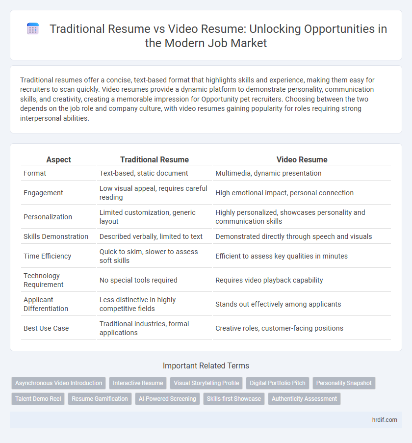 Traditional Resume vs Video Resume: Unlocking Opportunities in the Modern Job Market