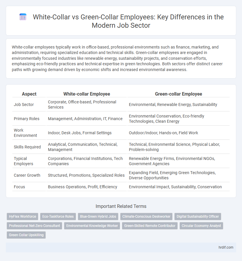 White-Collar vs Green-Collar Employees: Key Differences in the Modern Job Sector