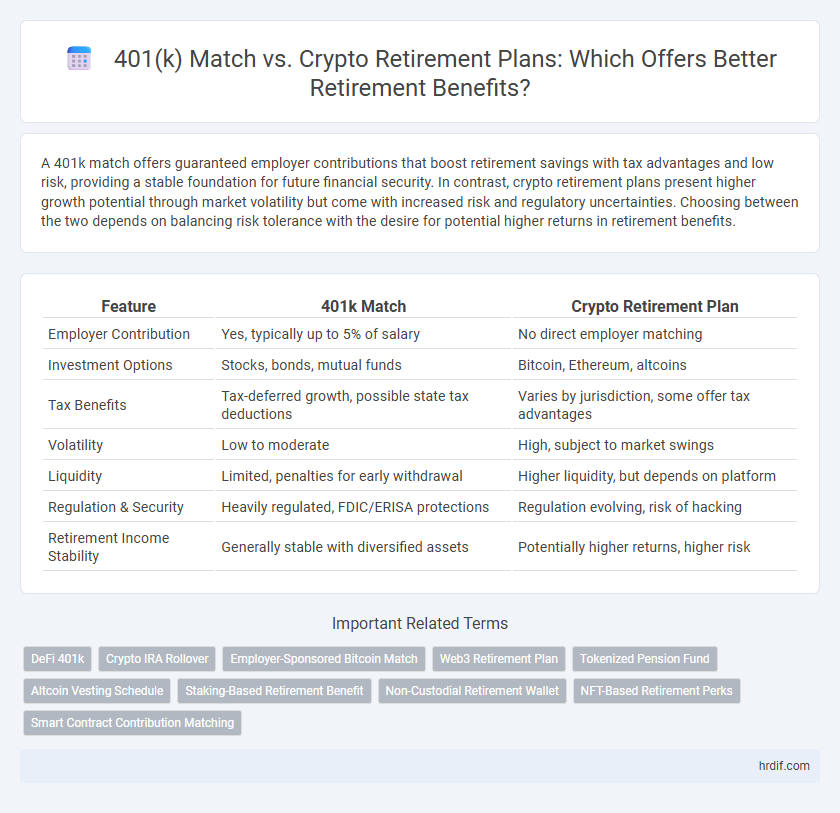 401(k) Match vs. Crypto Retirement Plans: Which Offers Better Retirement Benefits?