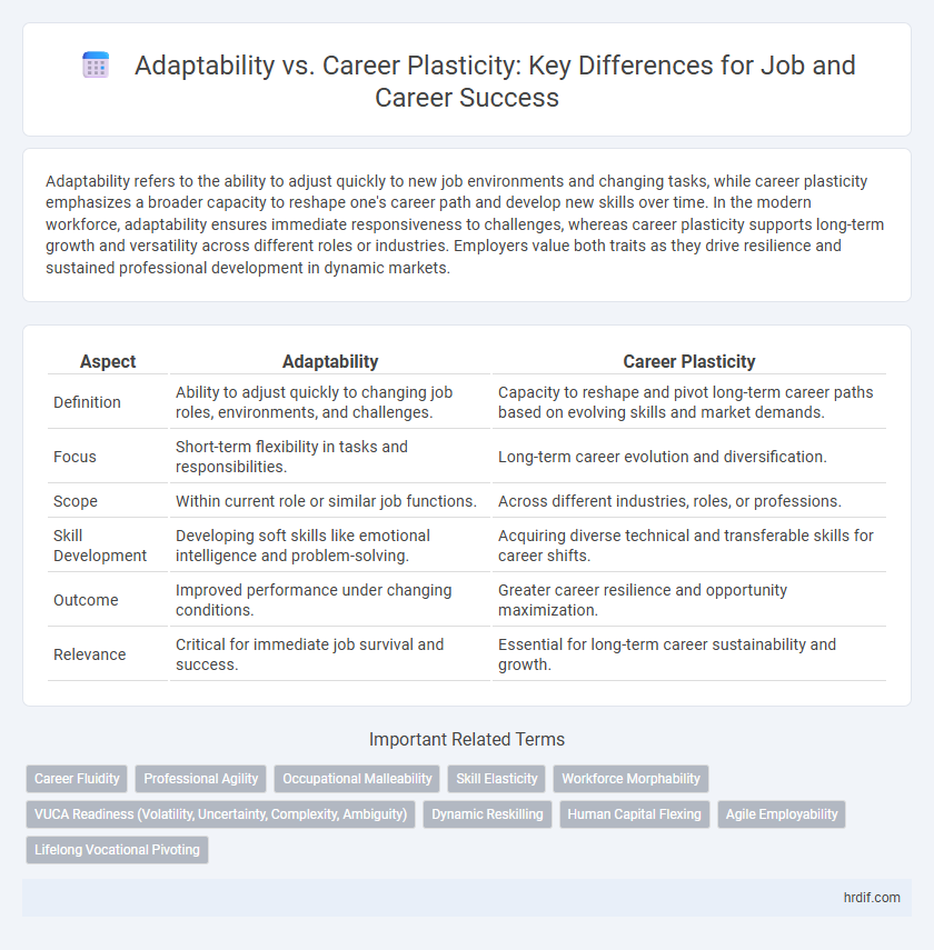 Adaptability vs. Career Plasticity: Key Differences for Job and Career Success
