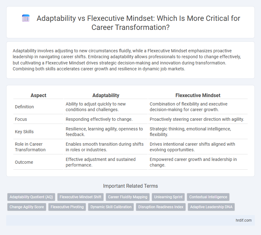Adaptability vs Flexecutive Mindset: Which Is More Critical for Career Transformation?