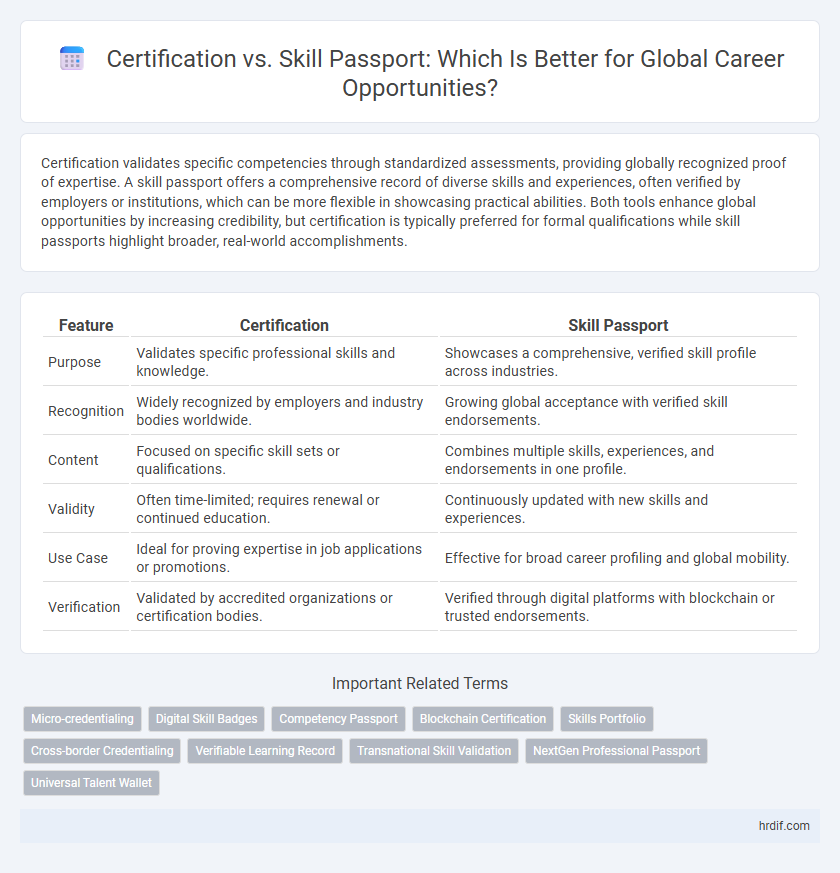 Certification vs. Skill Passport: Which Is Better for Global Career Opportunities?