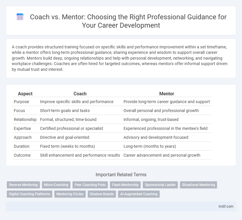 Coach vs. Mentor: Choosing the Right Professional Guidance for Your Career Development