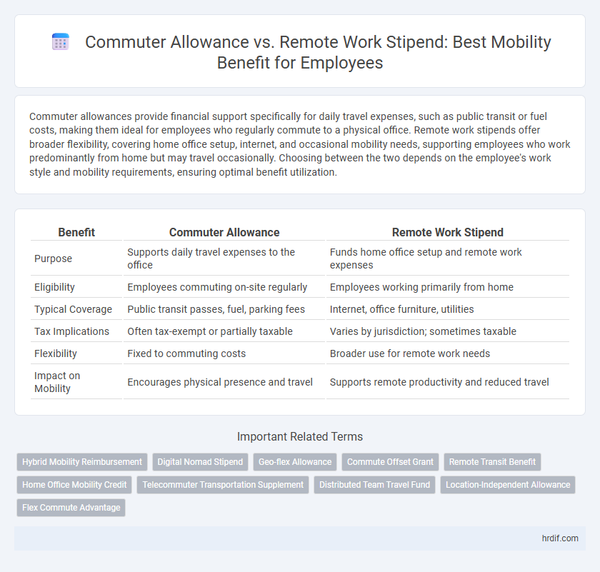 Commuter Allowance vs. Remote Work Stipend: Best Mobility Benefit for Employees