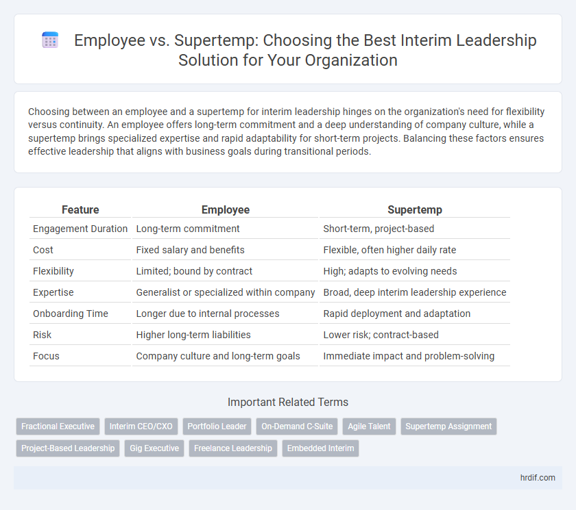 Employee vs. Supertemp: Choosing the Best Interim Leadership Solution for Your Organization