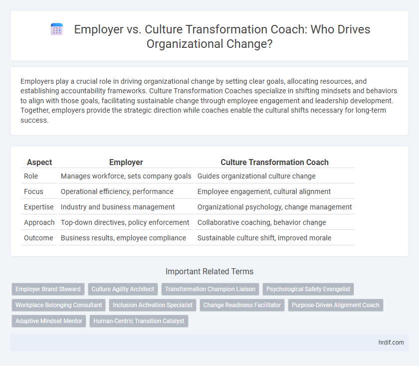 Employer vs. Culture Transformation Coach: Who Drives Organizational Change?