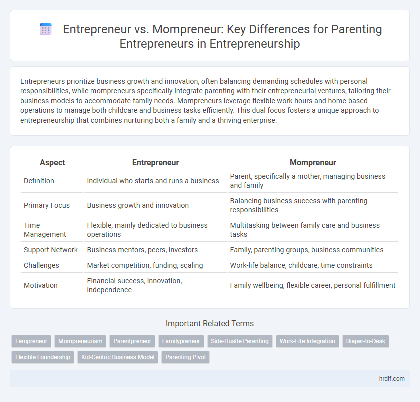 Entrepreneur vs. Mompreneur: Key Differences for Parenting Entrepreneurs in Entrepreneurship