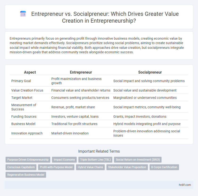 Entrepreneur vs. Socialpreneur: Which Drives Greater Value Creation in Entrepreneurship?