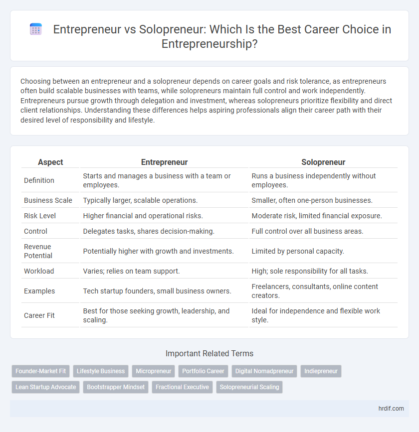 Entrepreneur vs Solopreneur: Which Is the Best Career Choice in Entrepreneurship?