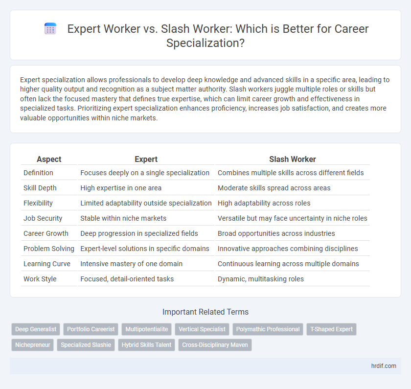 Expert Worker vs. Slash Worker: Which is Better for Career Specialization?