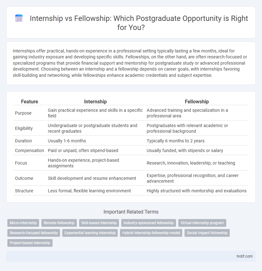Internship vs Fellowship: Which Postgraduate Opportunity is Right for You?