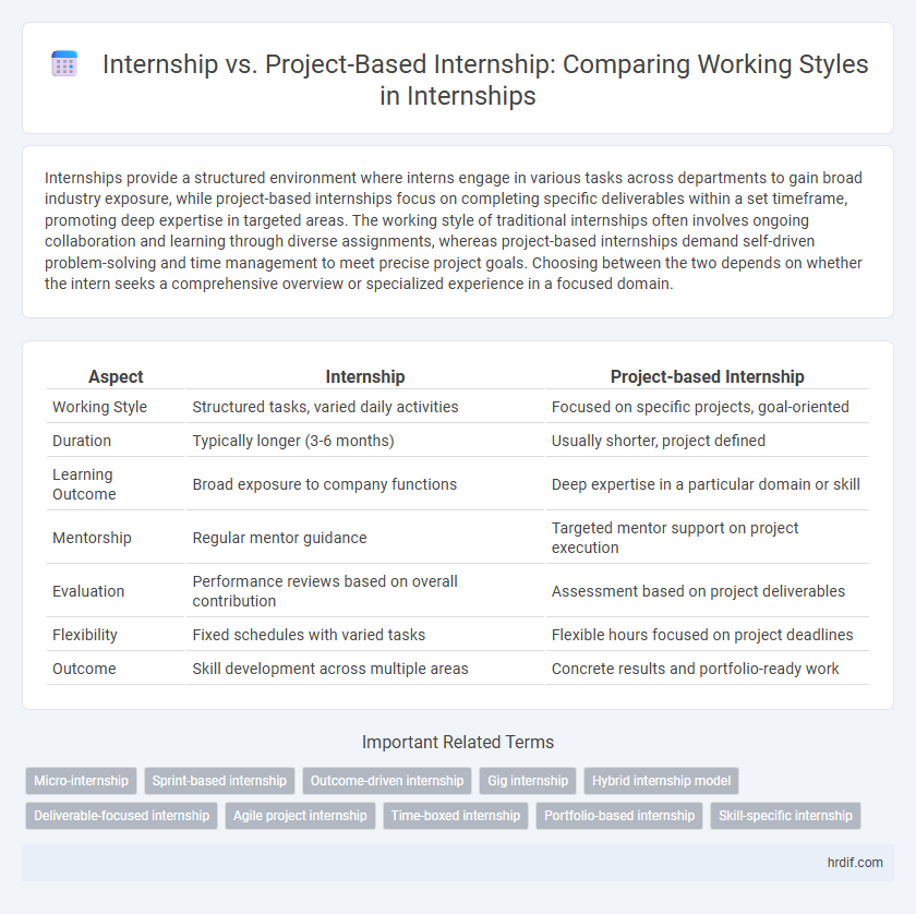 Internship vs. Project-Based Internship: Comparing Working Styles in Internships