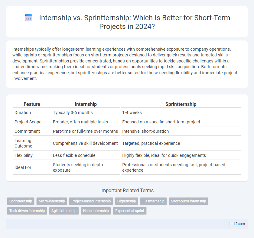 Internship vs. Sprintternship: Which Is Better for Short-Term Projects in 2024?