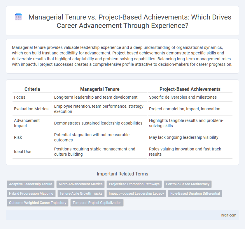 Managerial Tenure vs. Project-Based Achievements: Which Drives Career Advancement Through Experience?