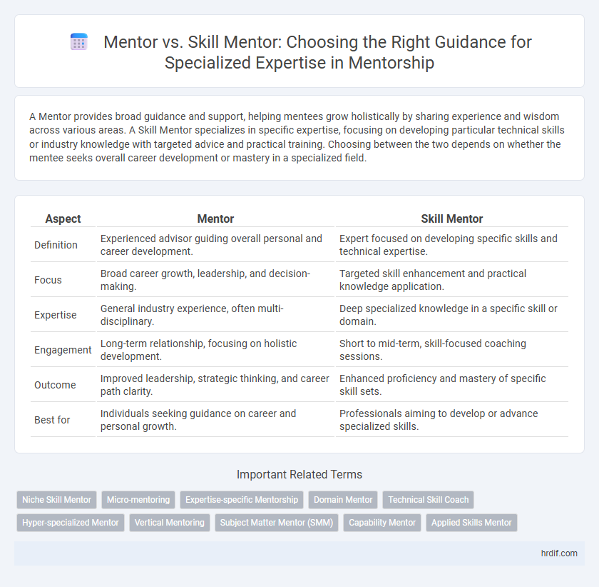 Mentor vs. Skill Mentor: Choosing the Right Guidance for Specialized Expertise in Mentorship