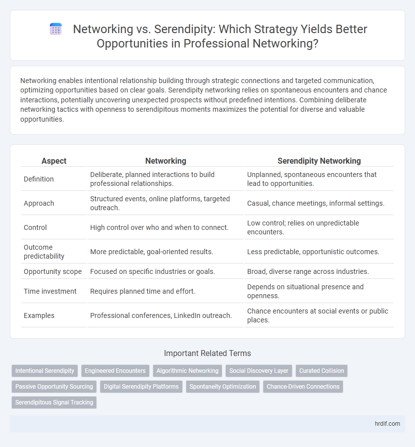 Networking vs. Serendipity: Which Strategy Yields Better Opportunities in Professional Networking?