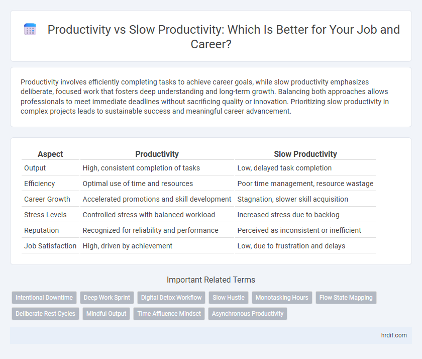 Productivity vs Slow Productivity: Which Is Better for Your Job and Career?
