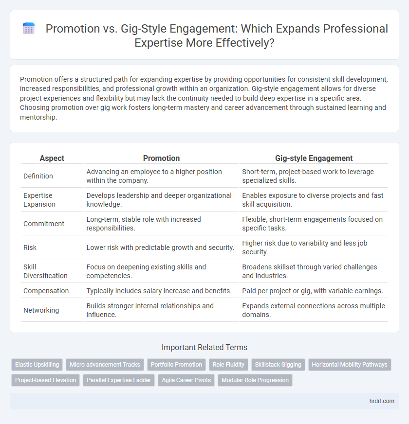 Promotion vs. Gig-Style Engagement: Which Expands Professional Expertise More Effectively?