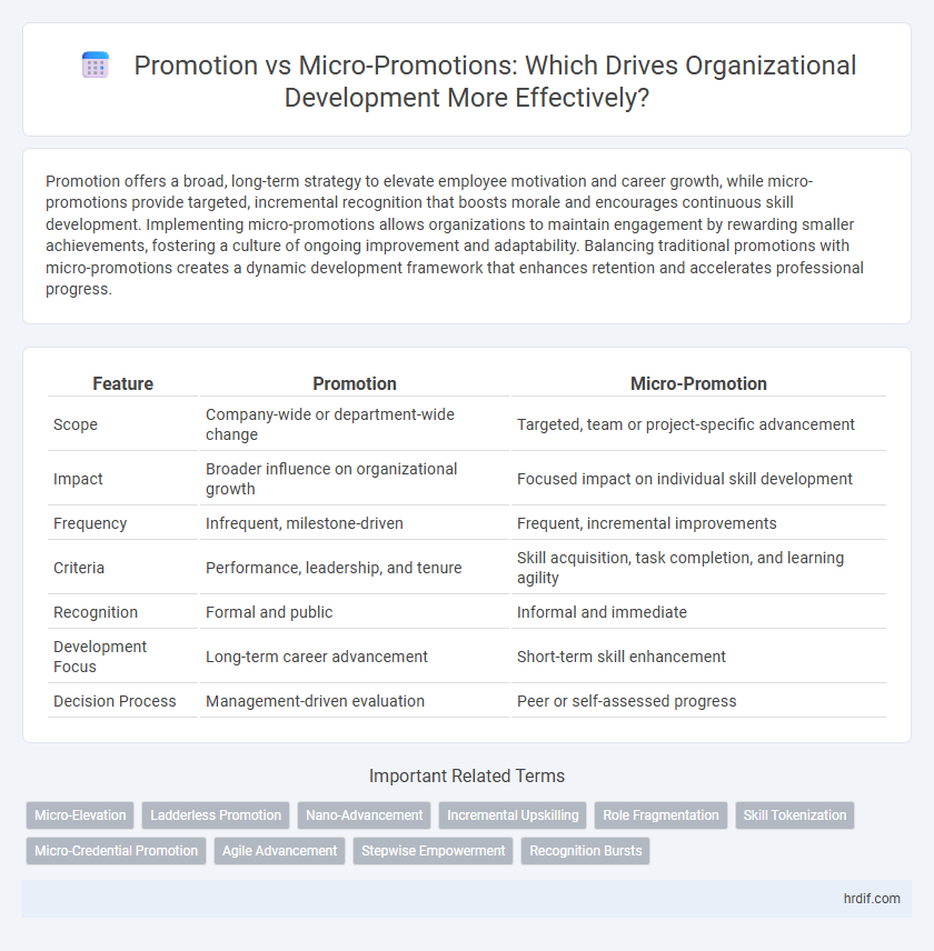 Promotion vs Micro-Promotions: Which Drives Organizational Development More Effectively?