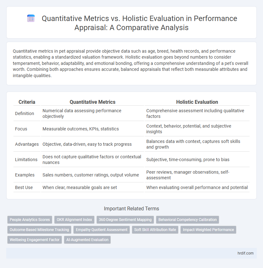 Quantitative Metrics vs. Holistic Evaluation in Performance Appraisal: A Comparative Analysis